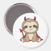 Sloth Halloween Cute Devil Witch Costume Magneet (Voorkant / Achterkant)