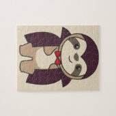Sloth Halloween Leuke Duivel Vampier Kostuum Jigsa Legpuzzel (Horizontaal)