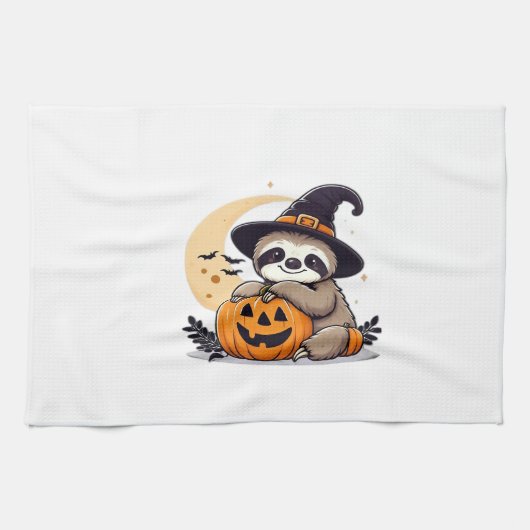 Sloth Halloween Motif Cute Classic T-Shirt Theedoek (Horizontaal)