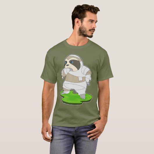 Sloth Halloween Mummy T-shirt (Voorkant volledig)