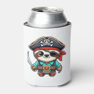 Sloth Halloween Pirate Kinder Vrouwen Mannen Sloth Blikjeskoeler