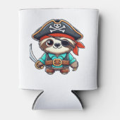 Sloth Halloween Pirate Kinder Vrouwen Mannen Sloth Blikjeskoeler (Voorkant)