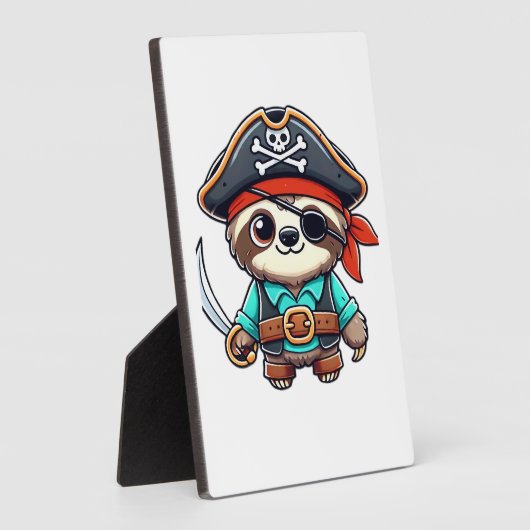 Sloth Halloween Pirate Kinder Vrouwen Mannen Sloth Fotoplaat (Zijkant)