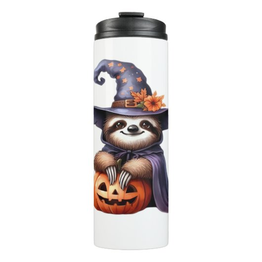 Sloth Halloween Pirate Kinder Vrouwen Mannen Sloth Thermosbeker (Voorkant)