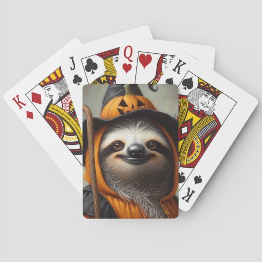 Sloth Halloween Pokerkaarten (Achterkant)
