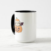 Sloth Halloween Pumpkin Bat Costume Mok (Voorkant links)