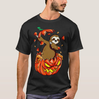Sloth Halloween Pumpkin T-shirt