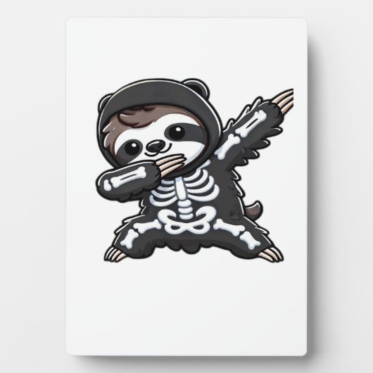Sloth Halloween Skeleton Kids Women Men Sloth Clas Fotoplaat (voorkant)