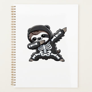 Sloth Halloween Skeleton Kids Women Men Sloth Clas Planner