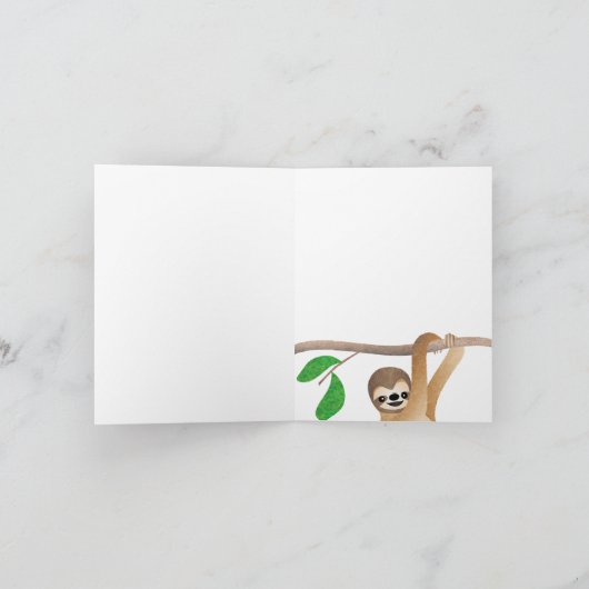 Sloth Hang in There Aanmoediging of Get Well (Binnen)