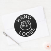Sloth Hang Loose Ronde Sticker (Envelop)
