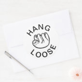 Sloth Hang Loose Ronde Sticker (Envelop)