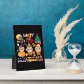 Sloth Happy Hallothanksmas Funny Halloween Thanksg Fotoplaat (Zijkant)