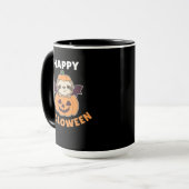 Sloth Happy Halloween Pumpkin Bat Costume Mok (Voorkant links)