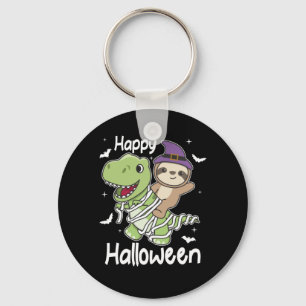 Sloth Happy Halloween T-rex Mummy Costume Sleutelhanger