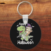 Sloth Happy Halloween T-rex Mummy Costume Sleutelhanger (Voorkant)