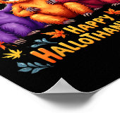 Sloth Happy Hanksmas Halloween Thanksgiving Poster (Hoek)