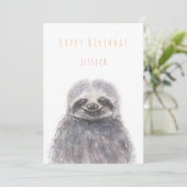 sloth Happy jarig wenskaart Kaart (Staand voorkant)