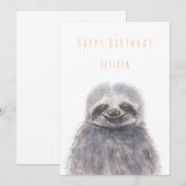 sloth Happy jarig wenskaart Kaart (Voorkant / Achterkant)