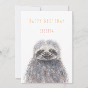sloth Happy jarig wenskaart Kaart