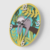 Sloth Haven: Waanzinnige Papercut kwekerij Grote Klok (Hoek)