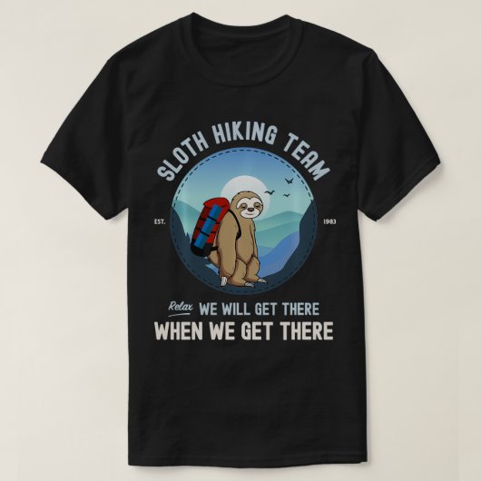 Sloth Hiking Sloth Hiking Team T-shirt (Design voorkant)