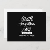 Sloth Hiking Team dat we zullen krijgen als we er  Briefkaart (Voorkant / Achterkant)