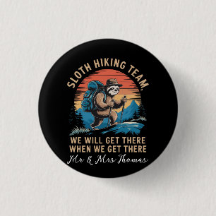 Sloth Hiking Team dat we zullen krijgen als we er Ronde Button 3,2 Cm