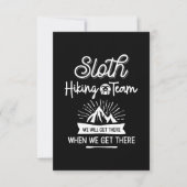 Sloth Hiking Team dat we zullen krijgen als we er  RSVP Kaartje (Voorkant)