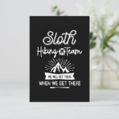 Sloth Hiking Team dat we zullen krijgen als we er  RSVP Kaartje (Staand voorkant)