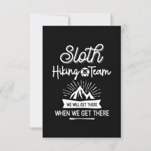 Sloth Hiking Team dat we zullen krijgen als we er  RSVP Kaartje