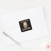 Sloth Hiking Team Fun Sloths Hiking Vierkante Sticker (Envelop)