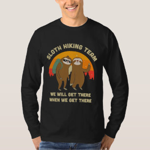 Sloth Hiking Team Funny T-shirt