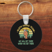 Sloth Hiking Team Hiker Camper Funny Retro  Sleutelhanger (Voorkant)