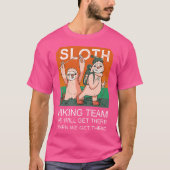 Sloth Hiking Team Mountain Bed Nap Doze Tree Anima T-shirt (Voorkant)