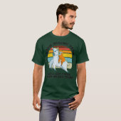 Sloth Hiking Team Retro  Llama Gifts T-shirt (Voorkant volledig)