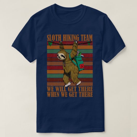 Sloth Hiking Team T-shirt (Design voorkant)