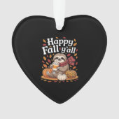 Sloth holding pumpkin spice happy Fall Yall autumn Ornament (voorkant)