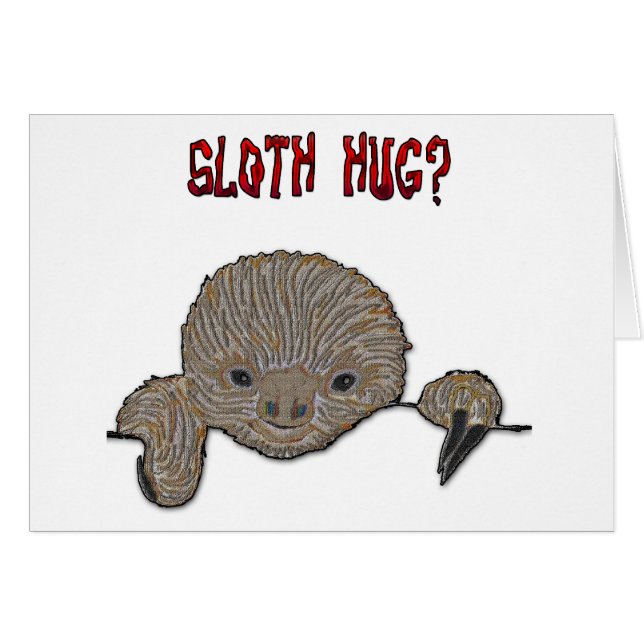 Sloth Hug-Baby sleuf (Voorkant Horizontaal)