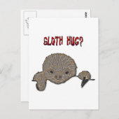 Sloth Hug-Baby sleuf Briefkaart (Voorkant / Achterkant)