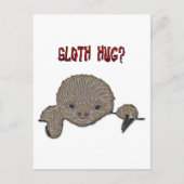 Sloth Hug-Baby sleuf Briefkaart (Voorkant)