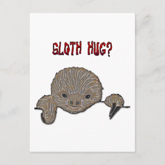 Sloth Hug-Baby sleuf Briefkaart (Voorkant)