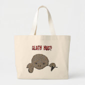Sloth Hug-Baby sleuf Grote Tote Bag (Voorkant)