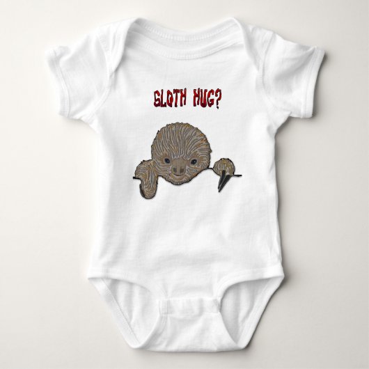Sloth Hug-Baby sleuf Romper (Voorkant)