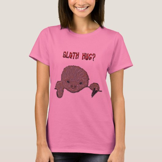 Sloth Hug-Baby sleuf T-shirt (Voorkant)