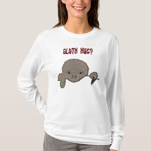 Sloth Hug-Baby sleuf T-shirt (Voorkant)