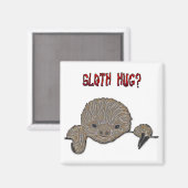 Sloth Hug Baby Sloth Magneet (Voorkant / Achterkant)