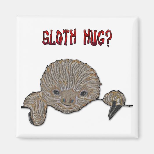 Sloth Hug Baby Sloth Magneet (Voorkant)