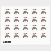 Sloth Hug Baby Sloth Ronde Sticker (Vel)