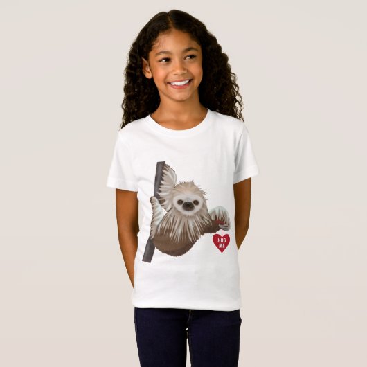 Sloth Hug me Shirt (Voorkant volledig)